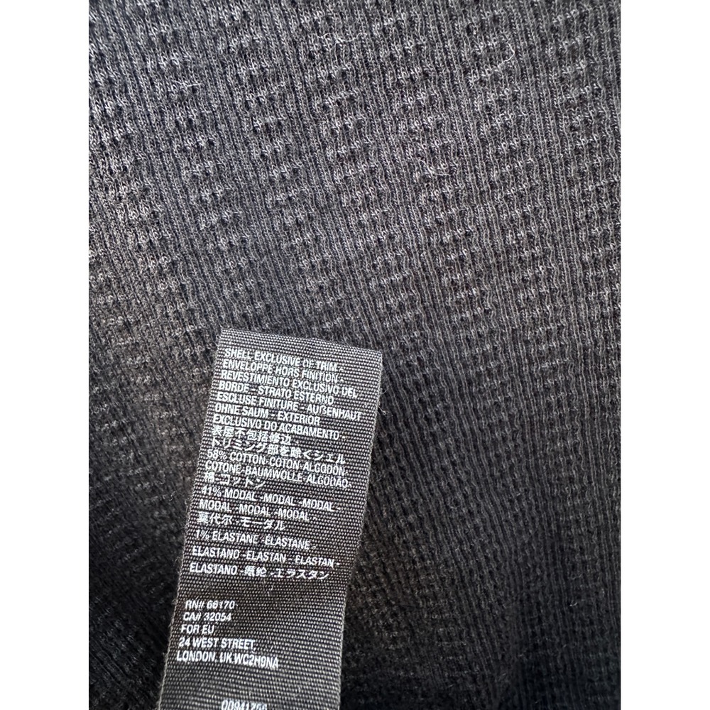 Free People Run With Me Cardi Black Lace Thermal Button Front Crop Top Small - Picture 5 of 6